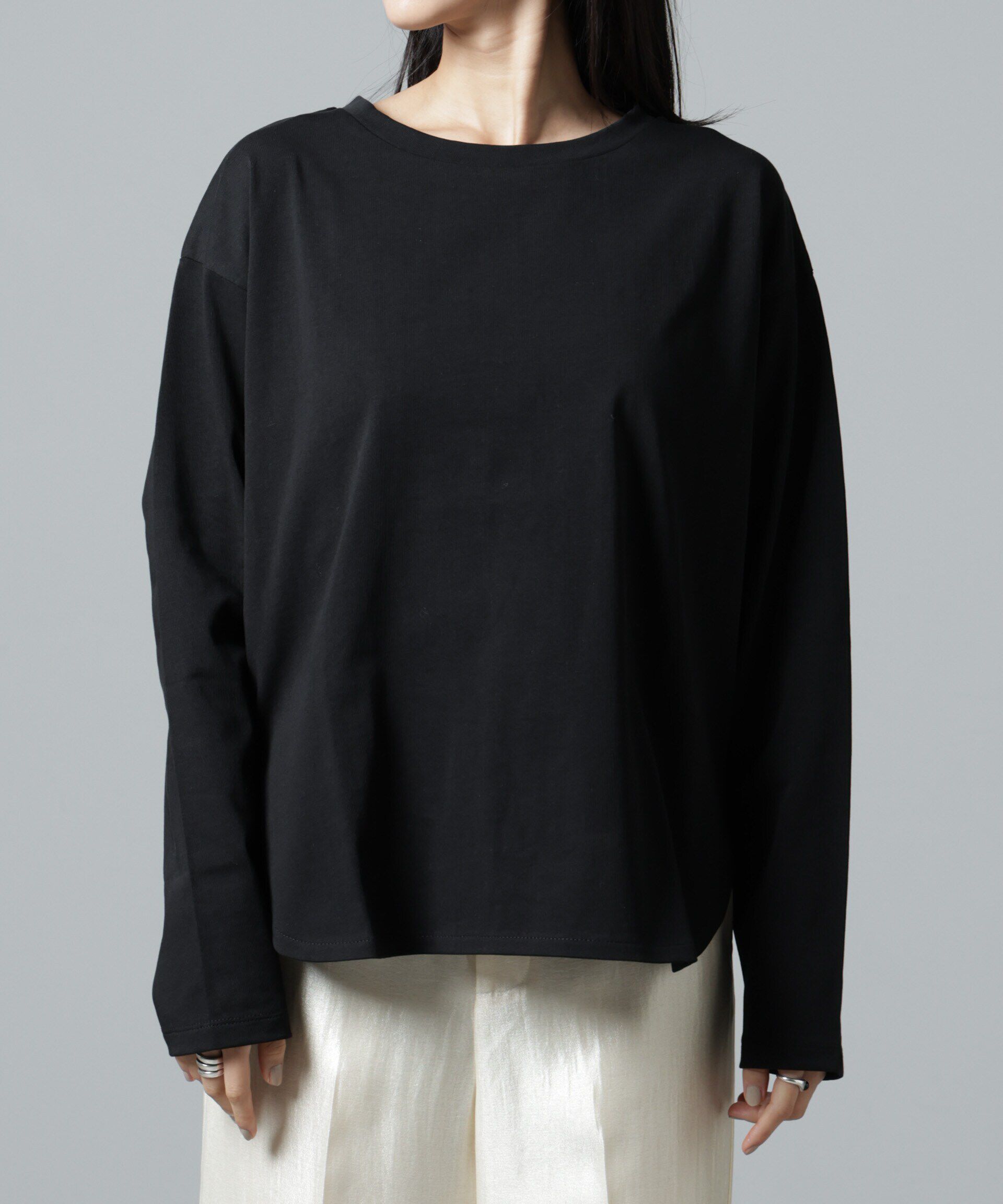 nano･universe「サイドスリットロングスリーブTシャツ」|Tシャツ・カットソー|