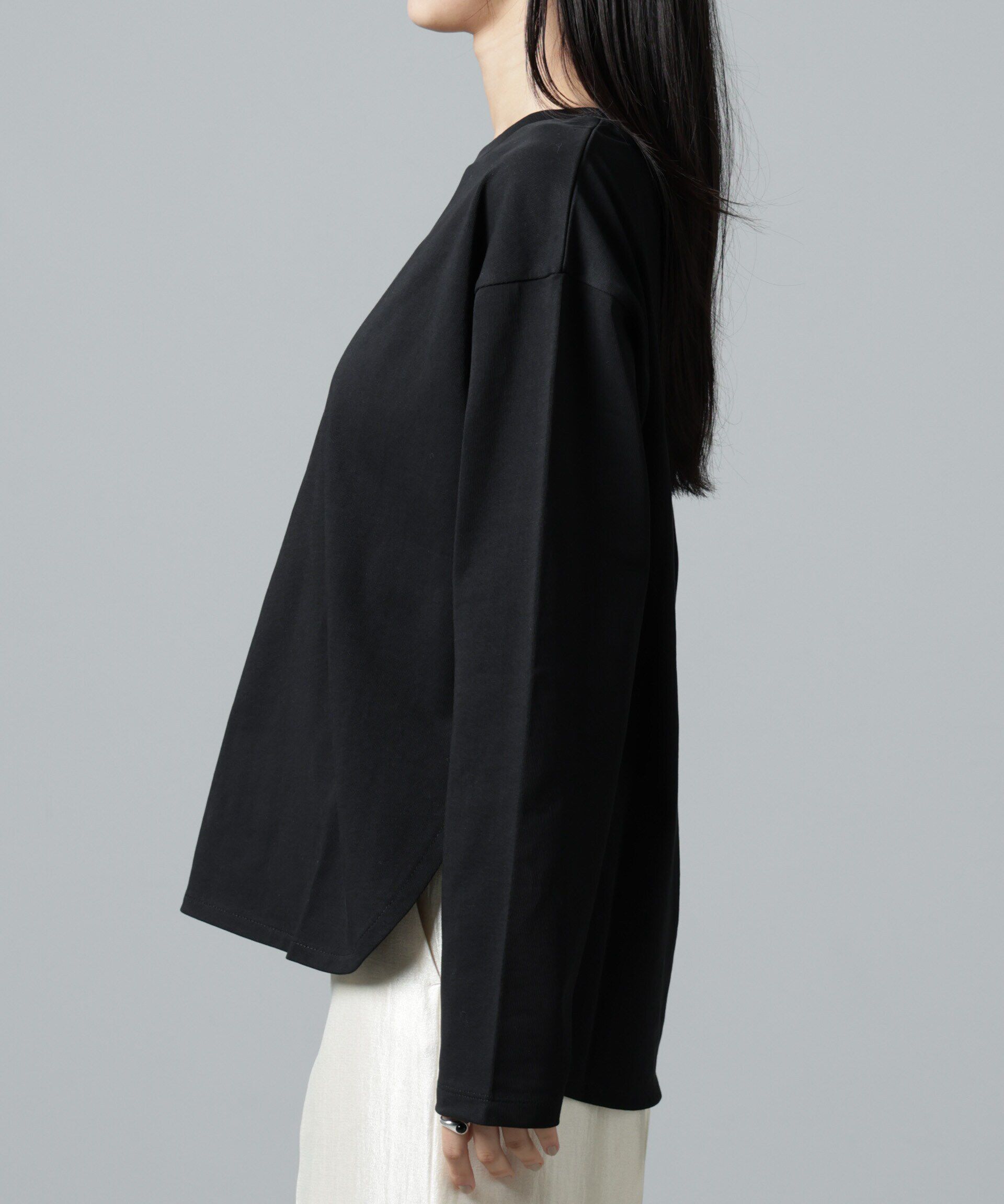 nano･universe「サイドスリットロングスリーブTシャツ」|Tシャツ・カットソー|