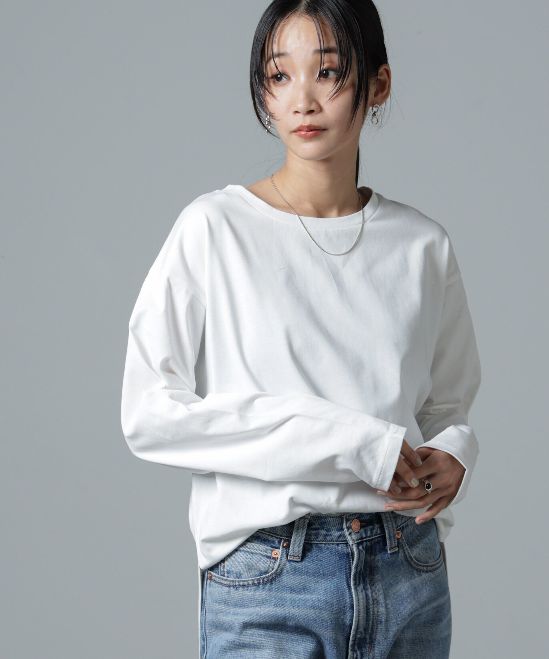 nano･universe「サイドスリットロングスリーブTシャツ」|Tシャツ・カットソー|