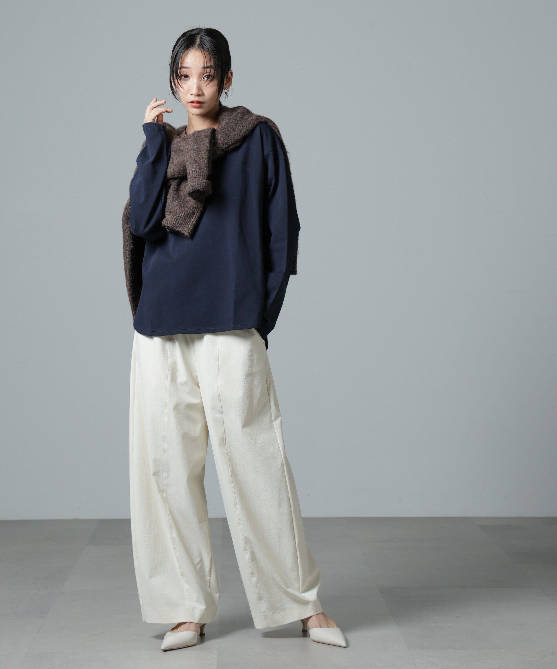 nano･universe「サイドスリットロングスリーブTシャツ」|Tシャツ・カットソー|