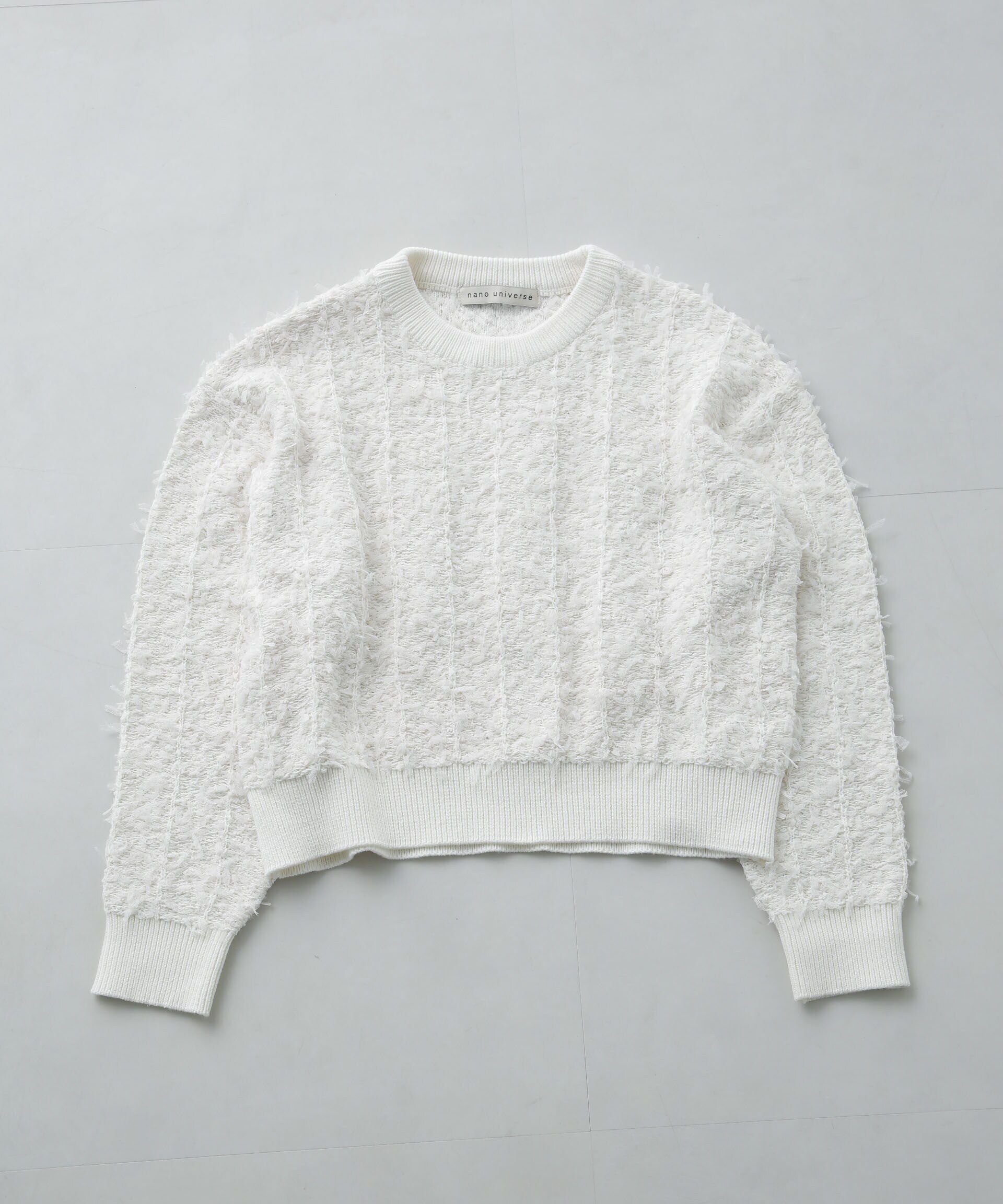 nano･universe「チュールモールニットプルオーバー（セットアップ可）」|ニット・セーター|