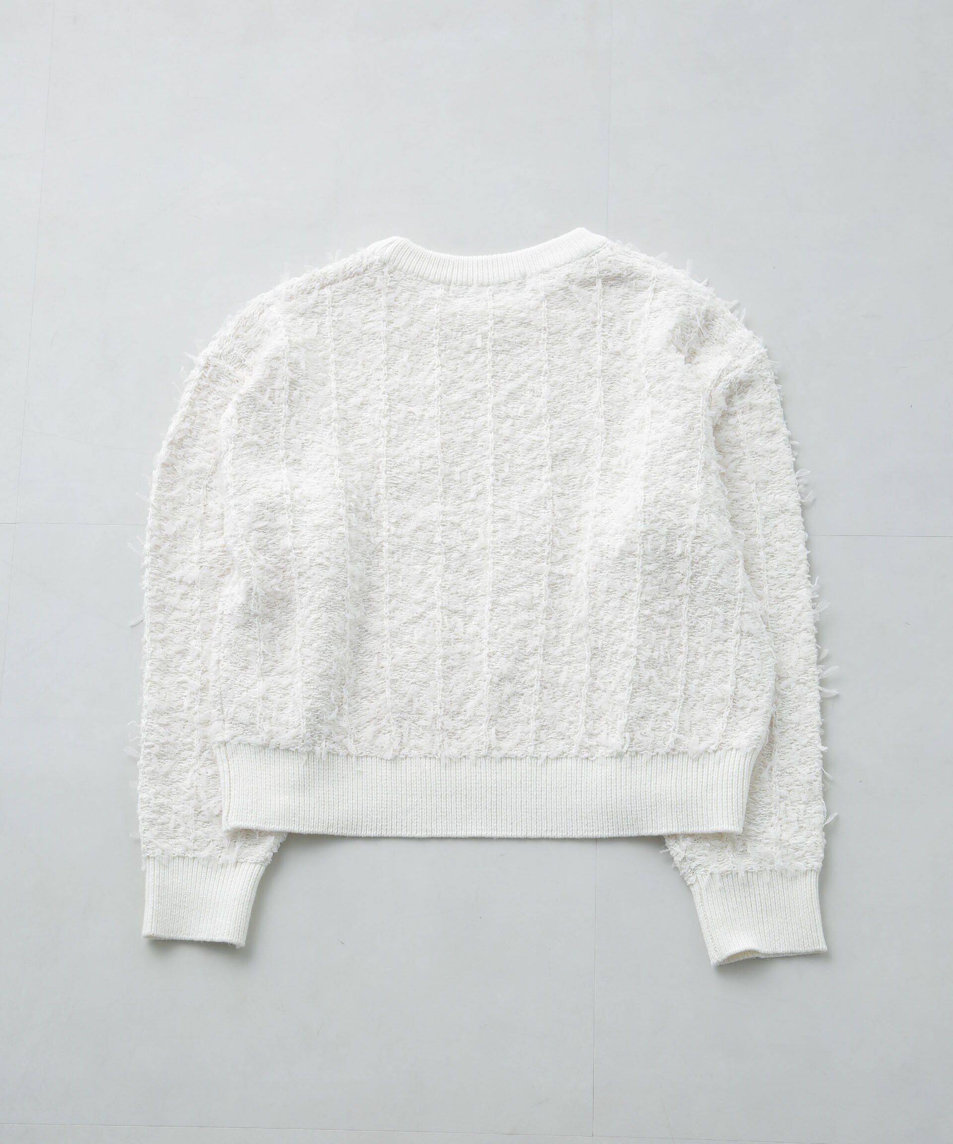 nano･universe「チュールモールニットプルオーバー（セットアップ可）」|ニット・セーター|