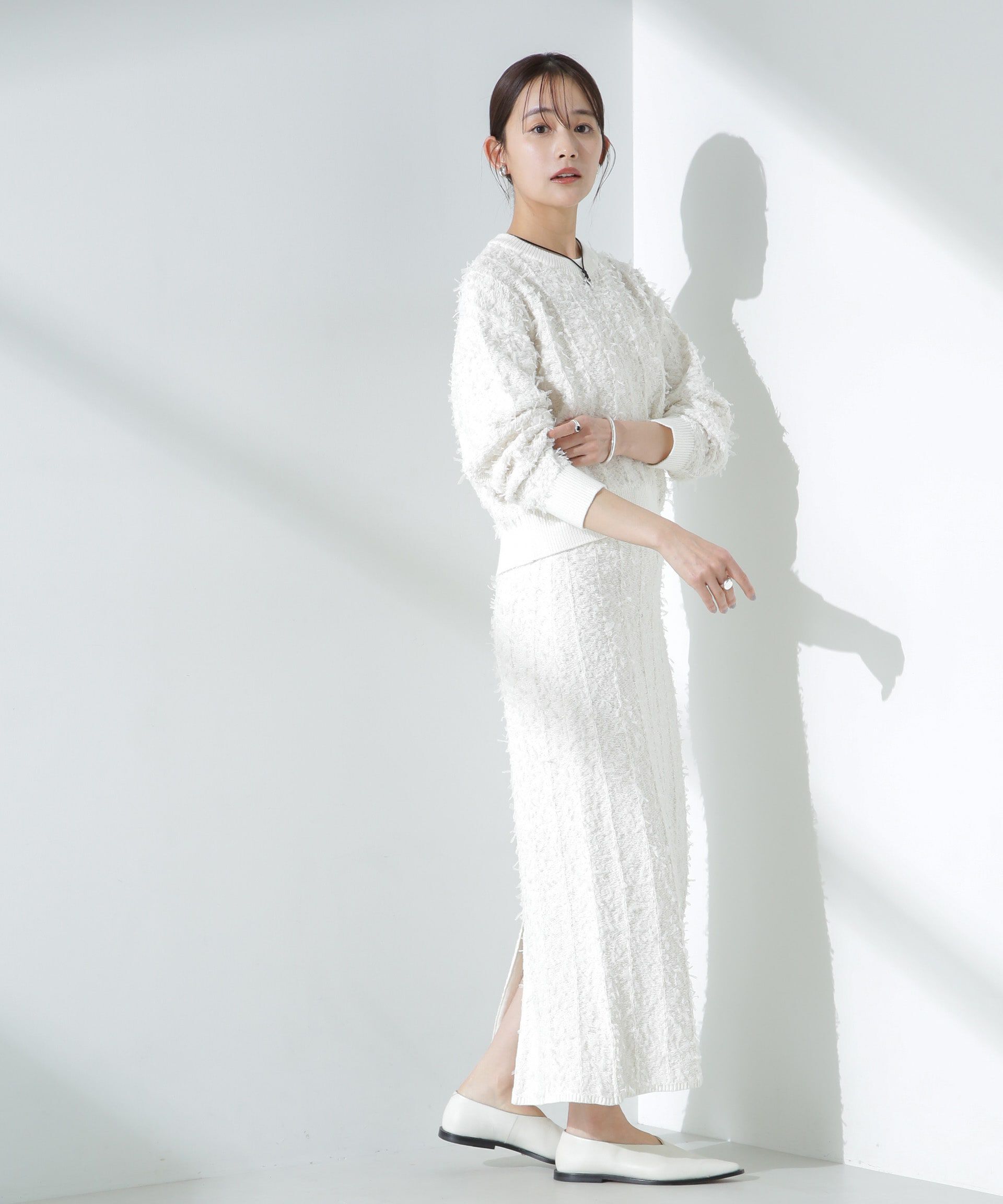 nano･universe「チュールモールニットスカート（セットアップ可）」|スカート|