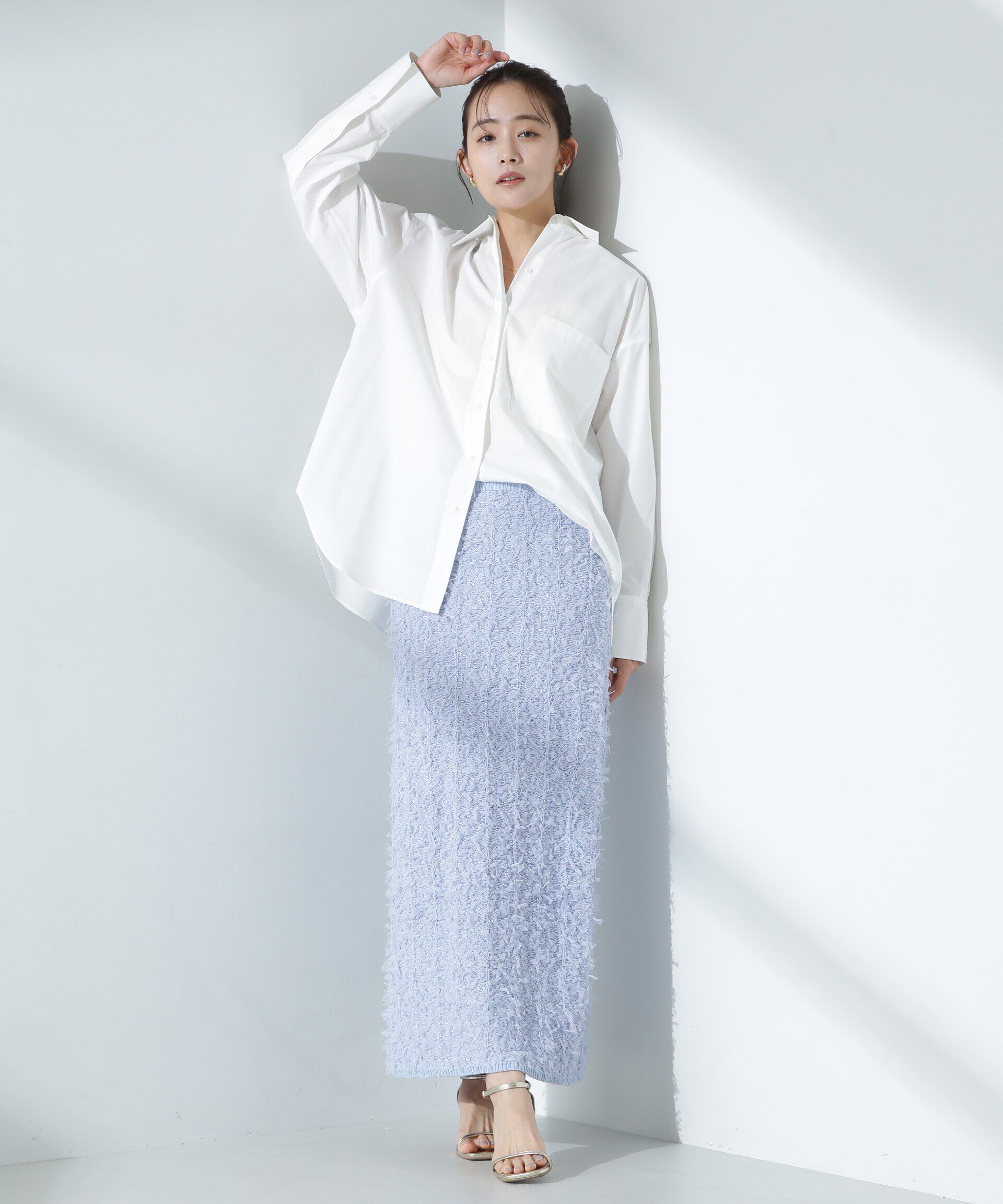 nano･universe「チュールモールニットスカート（セットアップ可）」|スカート|