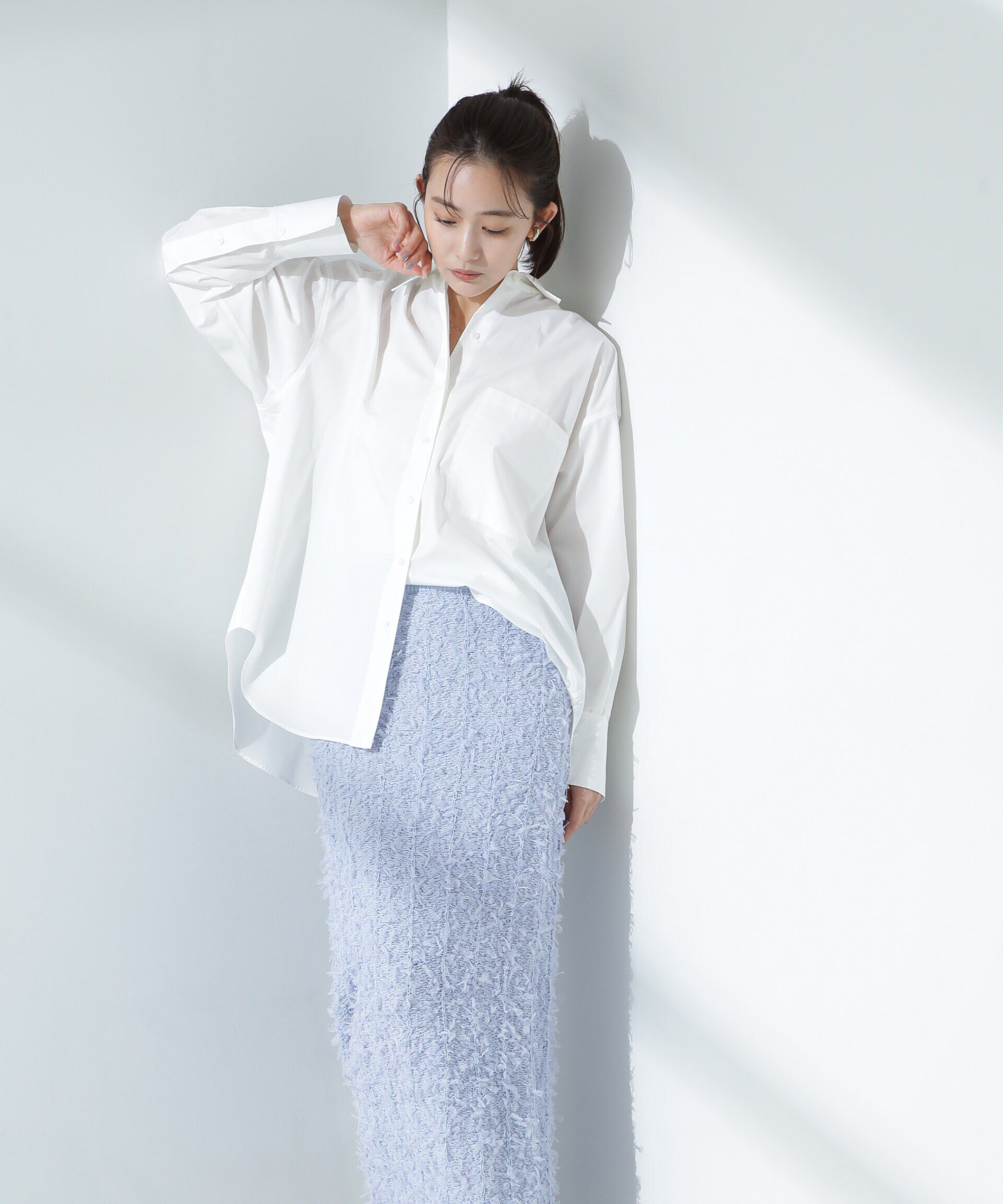 nano･universe「チュールモールニットスカート（セットアップ可）」|スカート|