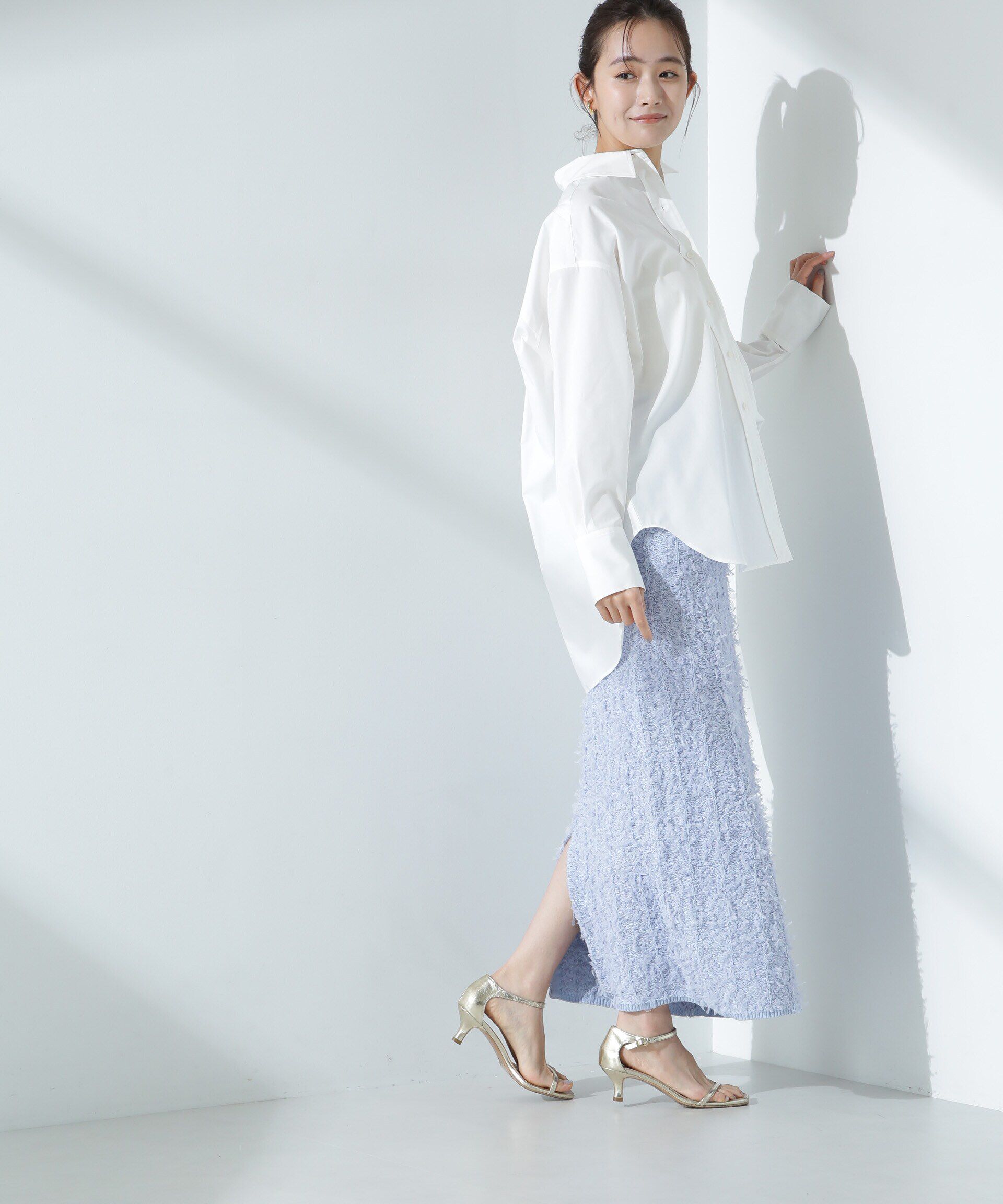 nano･universe「チュールモールニットスカート（セットアップ可）」|スカート|