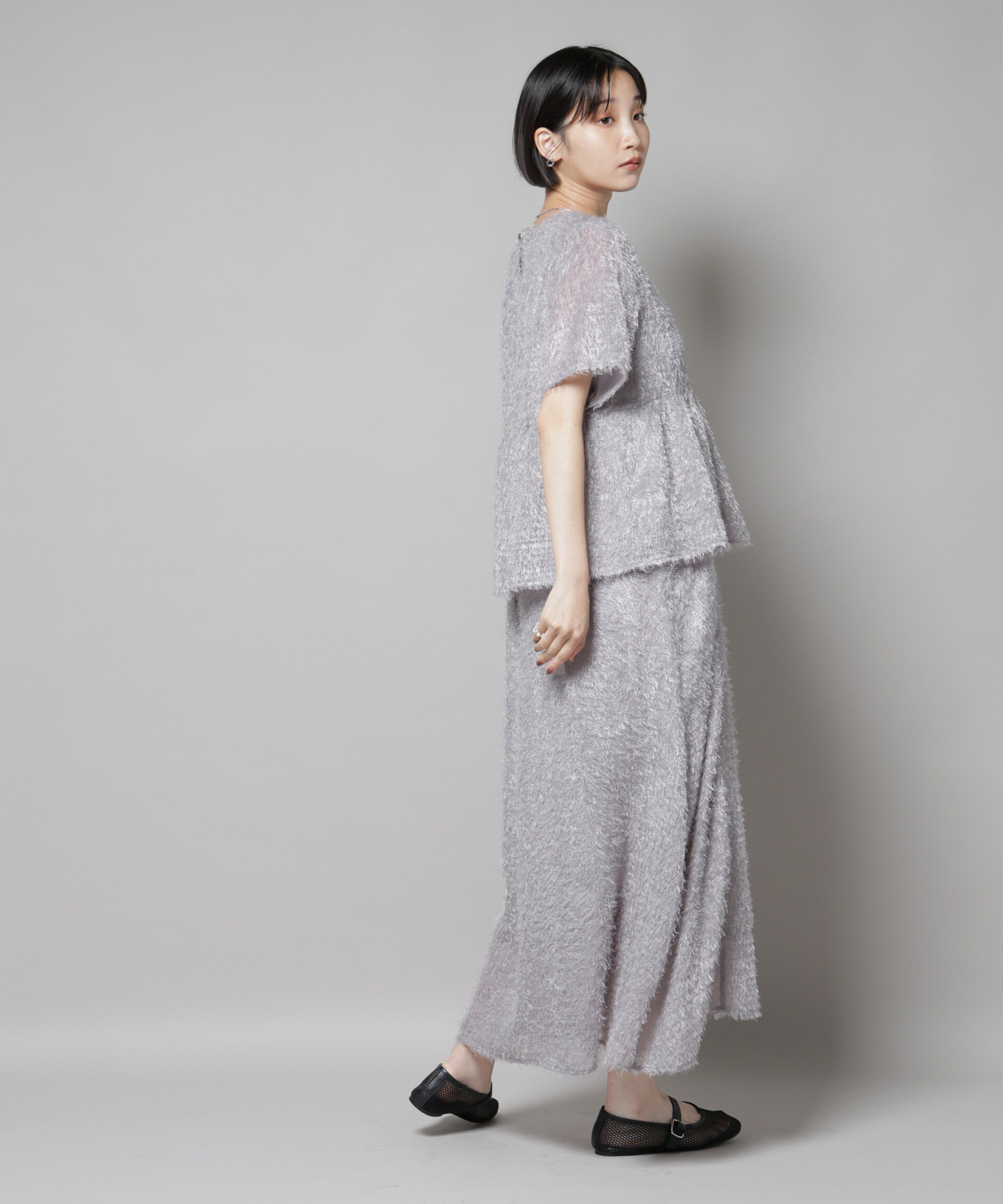 nano･universe「フリンジシフォンギャザーブラウス(セットアップ可)」|シャツ・ブラウス|