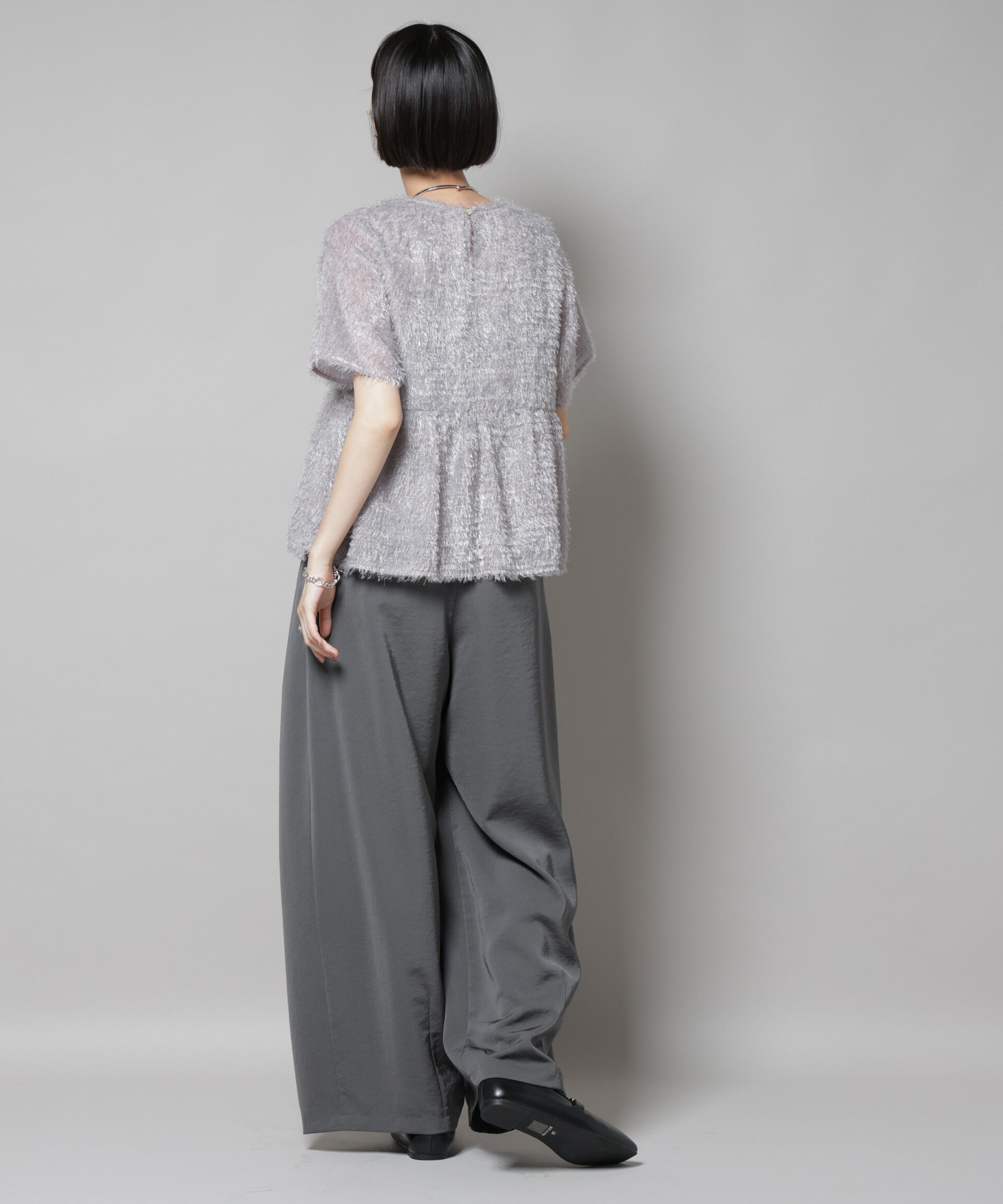 nano･universe「フリンジシフォンギャザーブラウス(セットアップ可)」|シャツ・ブラウス|