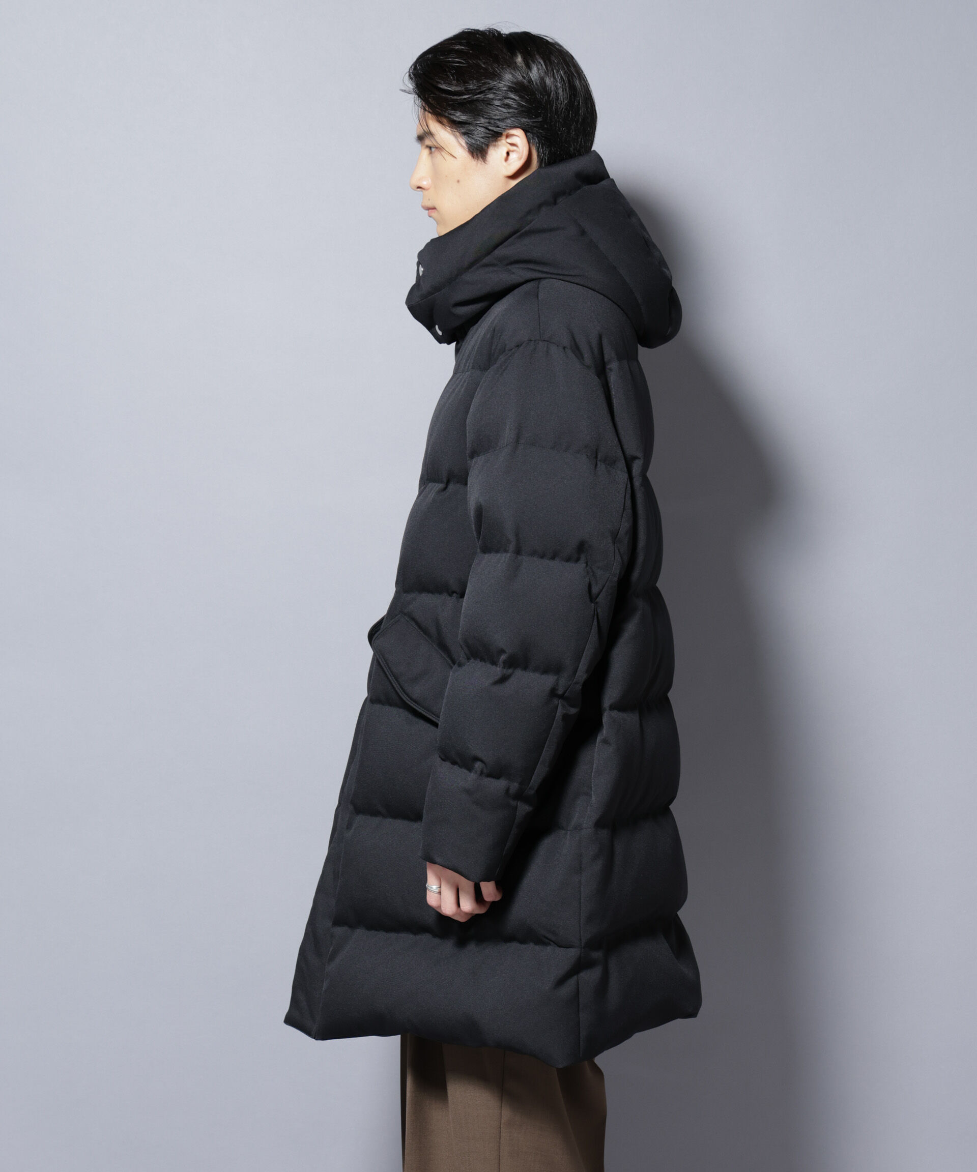 nano･universe「「西川ダウン(R)」フェイクファーカラーサージロングダウン」|ダウン|