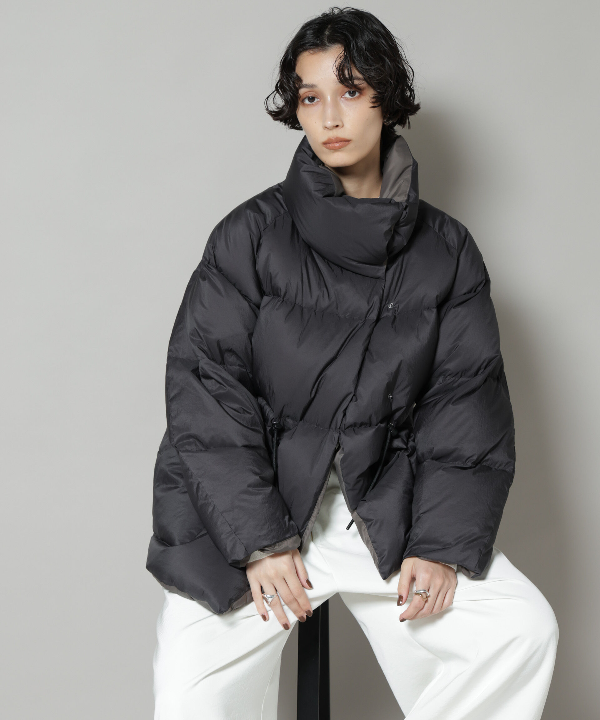 nano･universe「「西川ダウン(R)」バイカラーボリュームダウン」|ダウン|