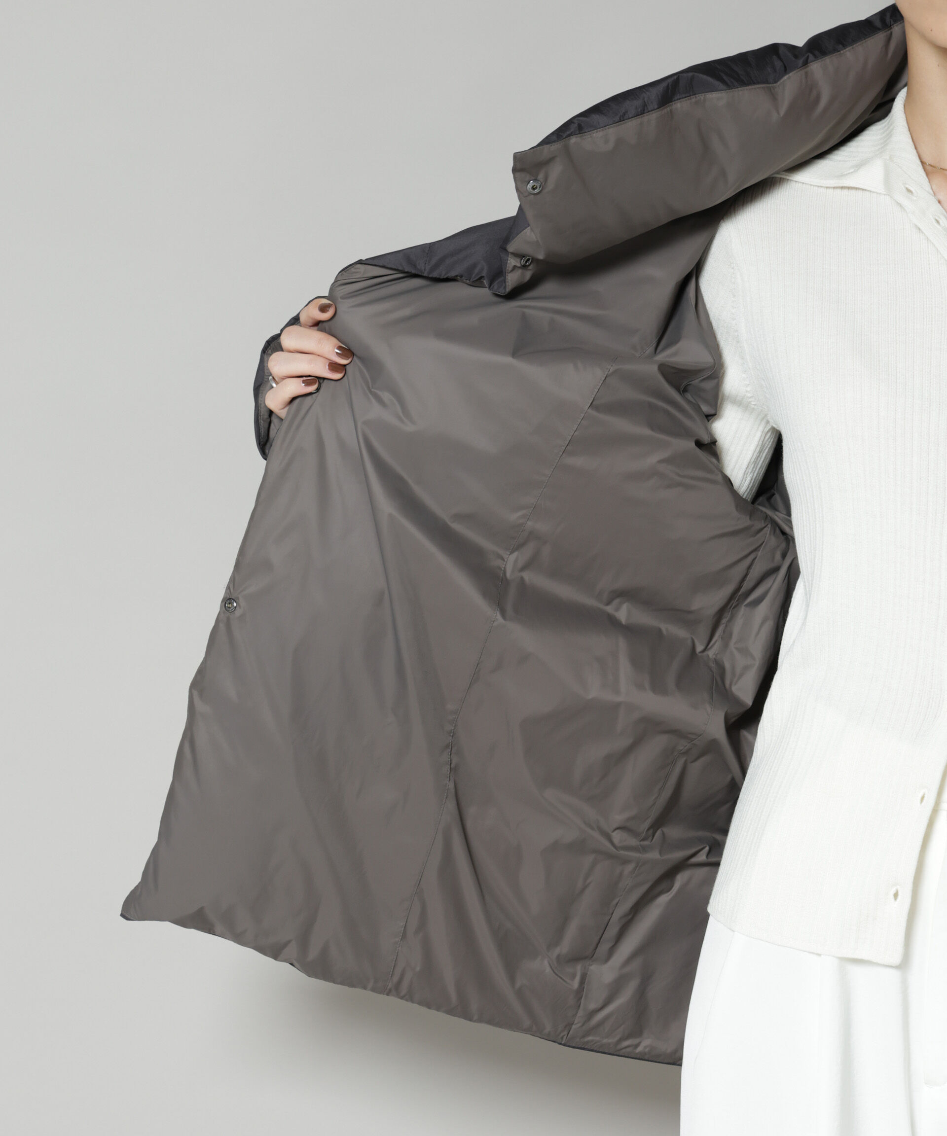 nano･universe「「西川ダウン(R)」バイカラーボリュームダウン」|ダウン|