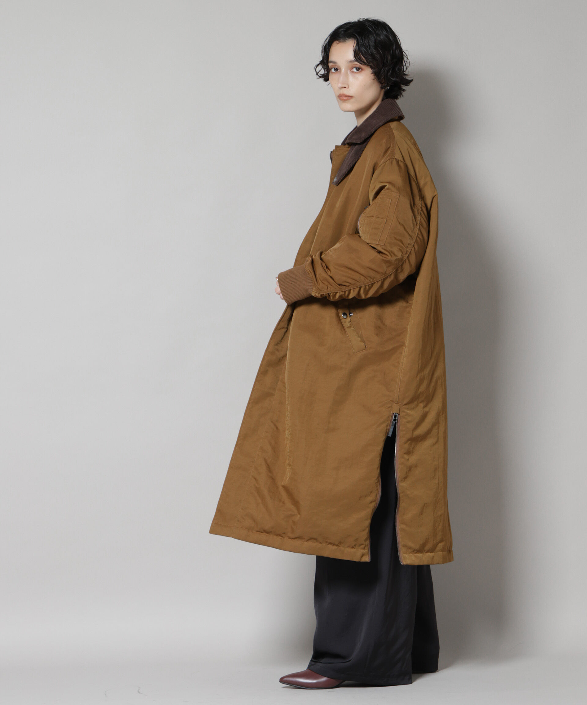 nano･universe「「STEVELOUR」「西川ダウン(R)」ミリタリーロングコート」|ダウン|