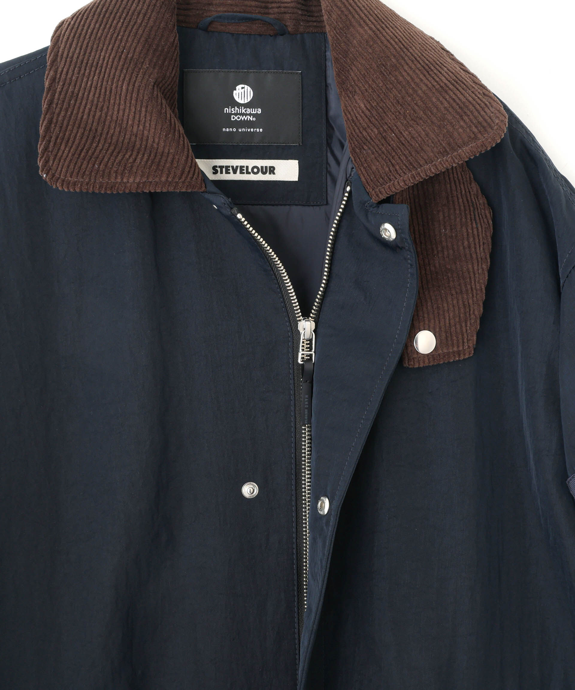 nano･universe「「STEVELOUR」「西川ダウン(R)」ミリタリーロングコート」|ダウン|