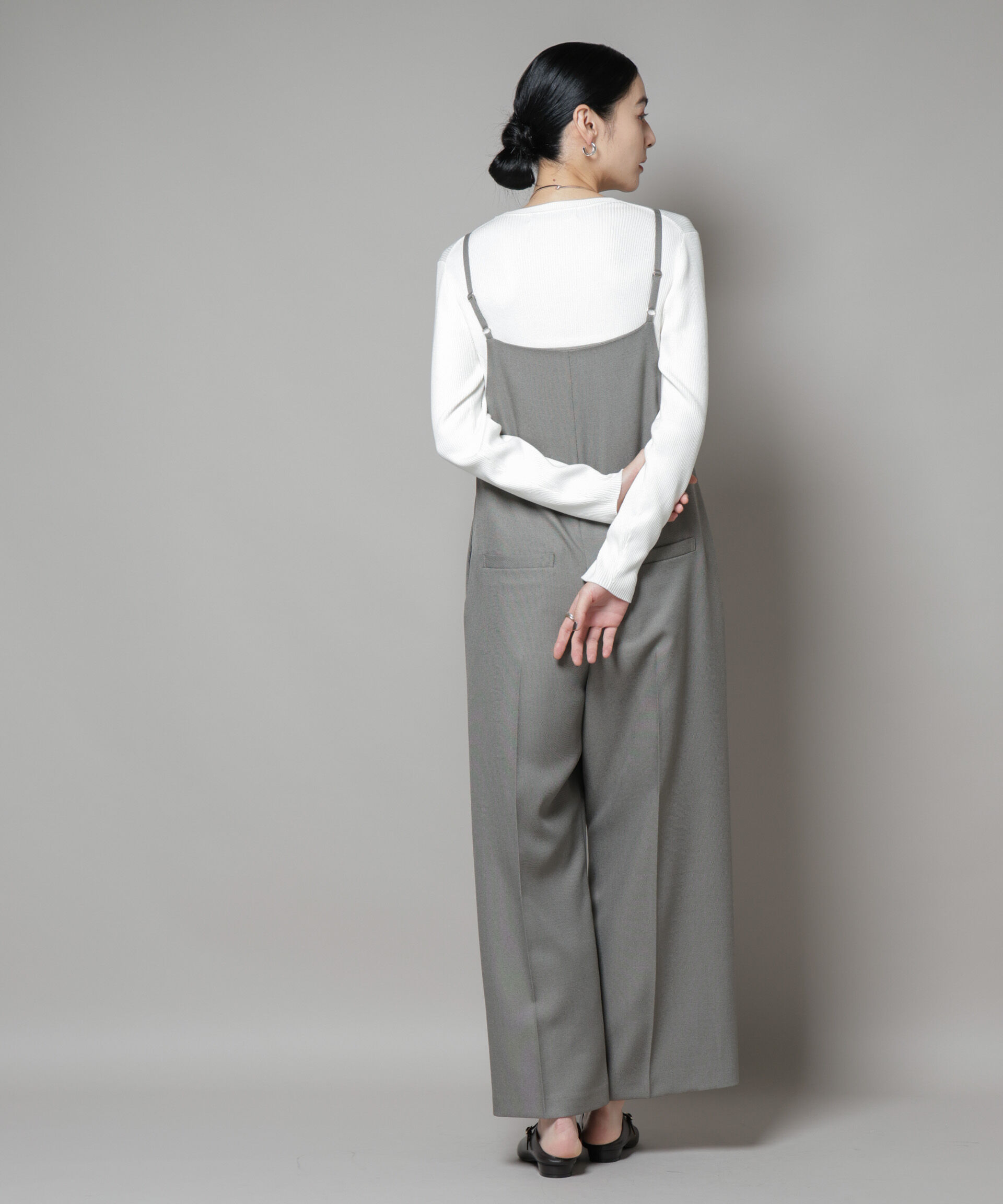 nano･universe「CICA&UVカット加工クルーネックリブニット」|ニット・セーター|