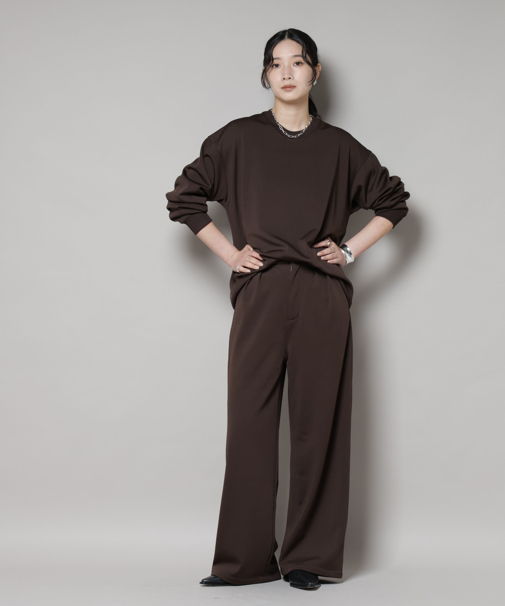 nano･universe「「MC」coveross(R)フリースボンディングクルーネック(セットアップ可)」|Tシャツ・カットソー|