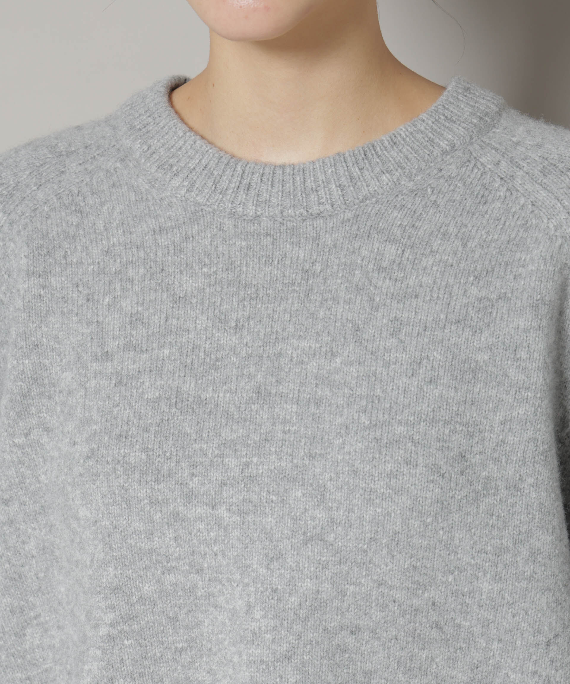 nano･universe「AQUAウールカシミヤクルーネックニットプルオーバー」|ニット・セーター|