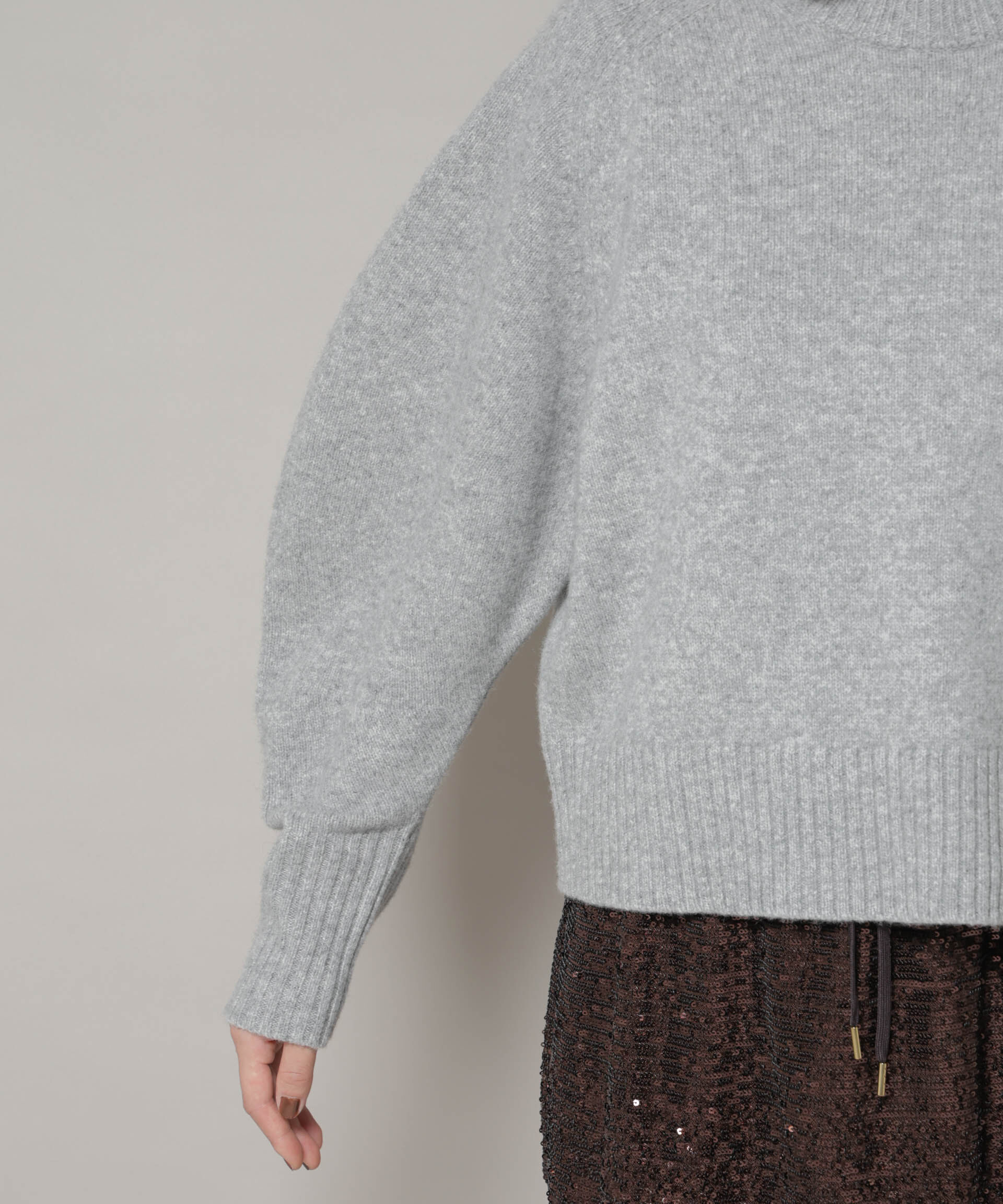 nano･universe「AQUAウールカシミヤクルーネックニットプルオーバー」|ニット・セーター|