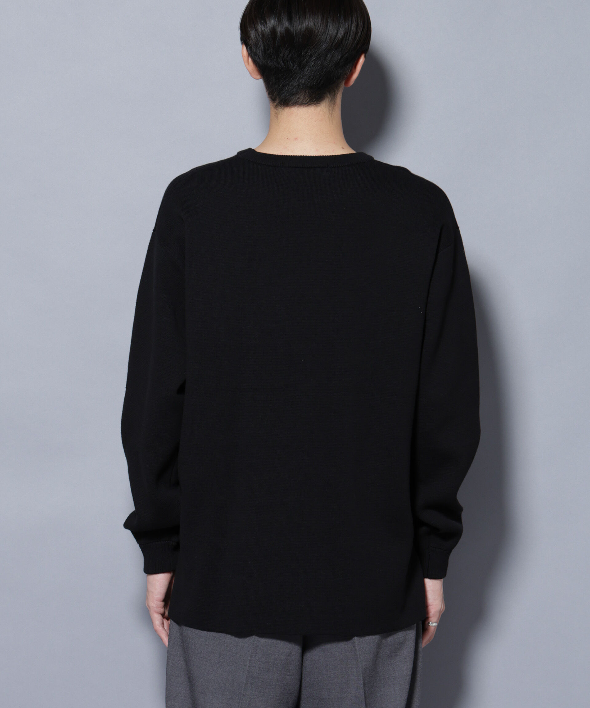 nano･universe「ミラノリブ ワイドクルーネックニット」|ニット・セーター|