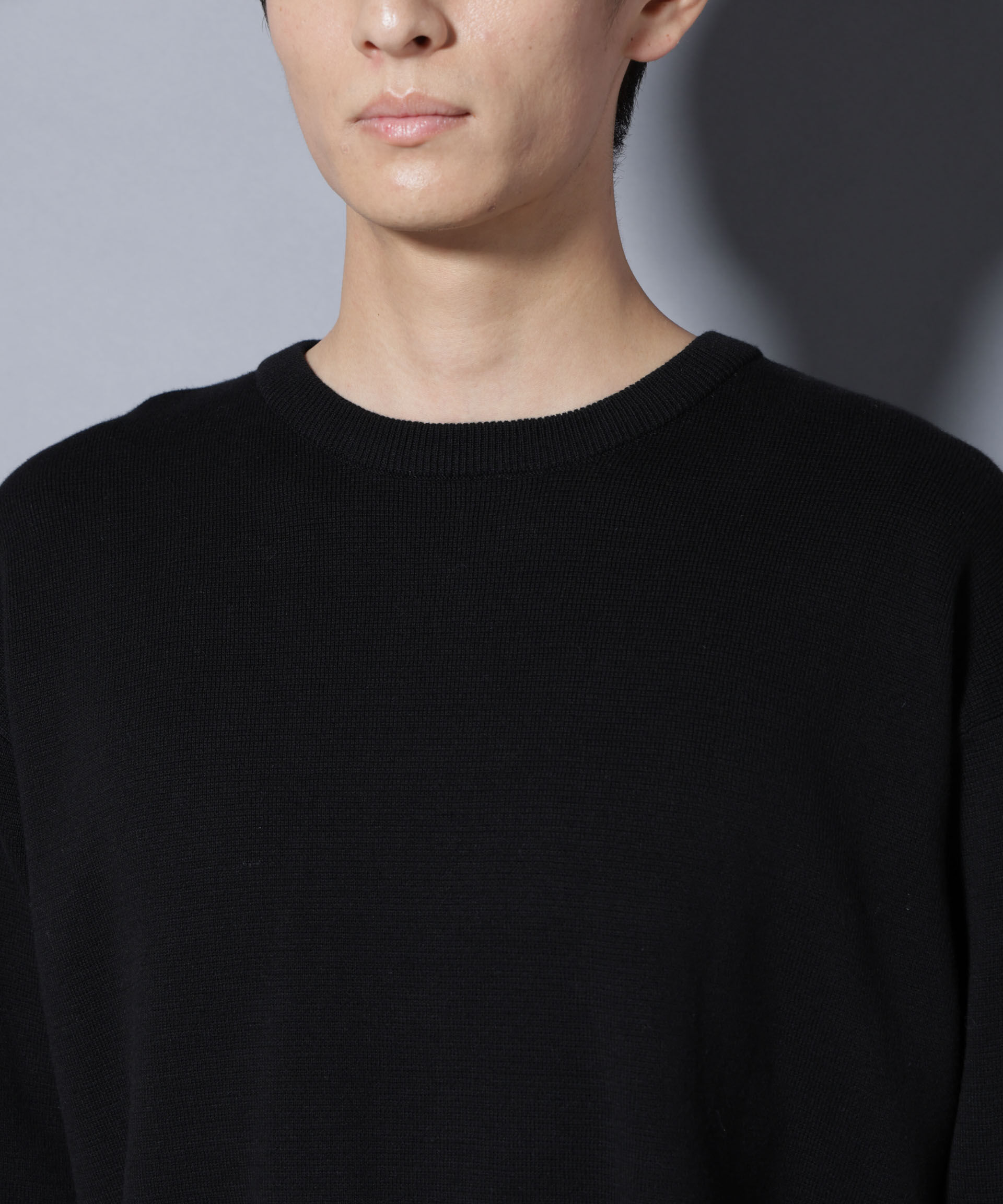 nano･universe「ミラノリブ ワイドクルーネックニット」|ニット・セーター|