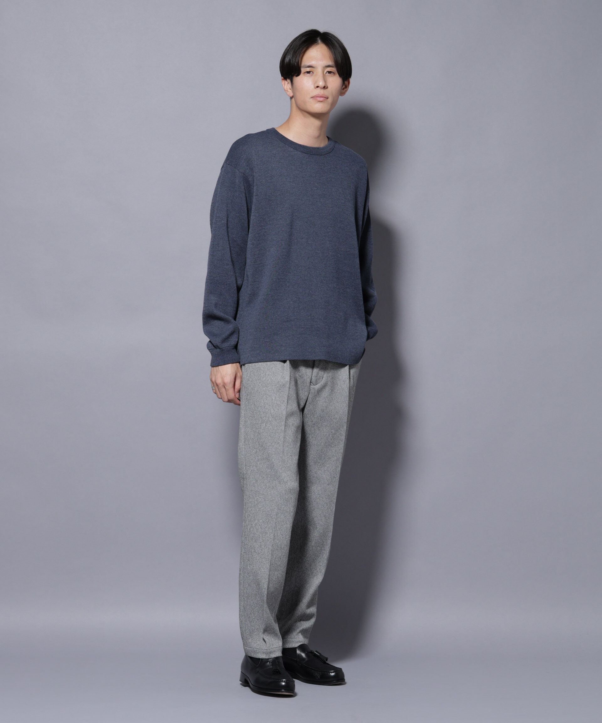 nano･universe「ミラノリブ ワイドクルーネックニット」|ニット・セーター|