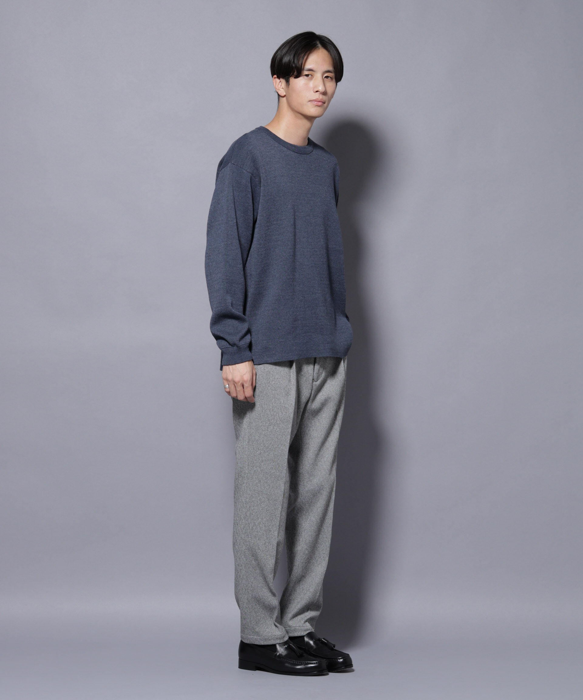 nano･universe「ミラノリブ ワイドクルーネックニット」|ニット・セーター|