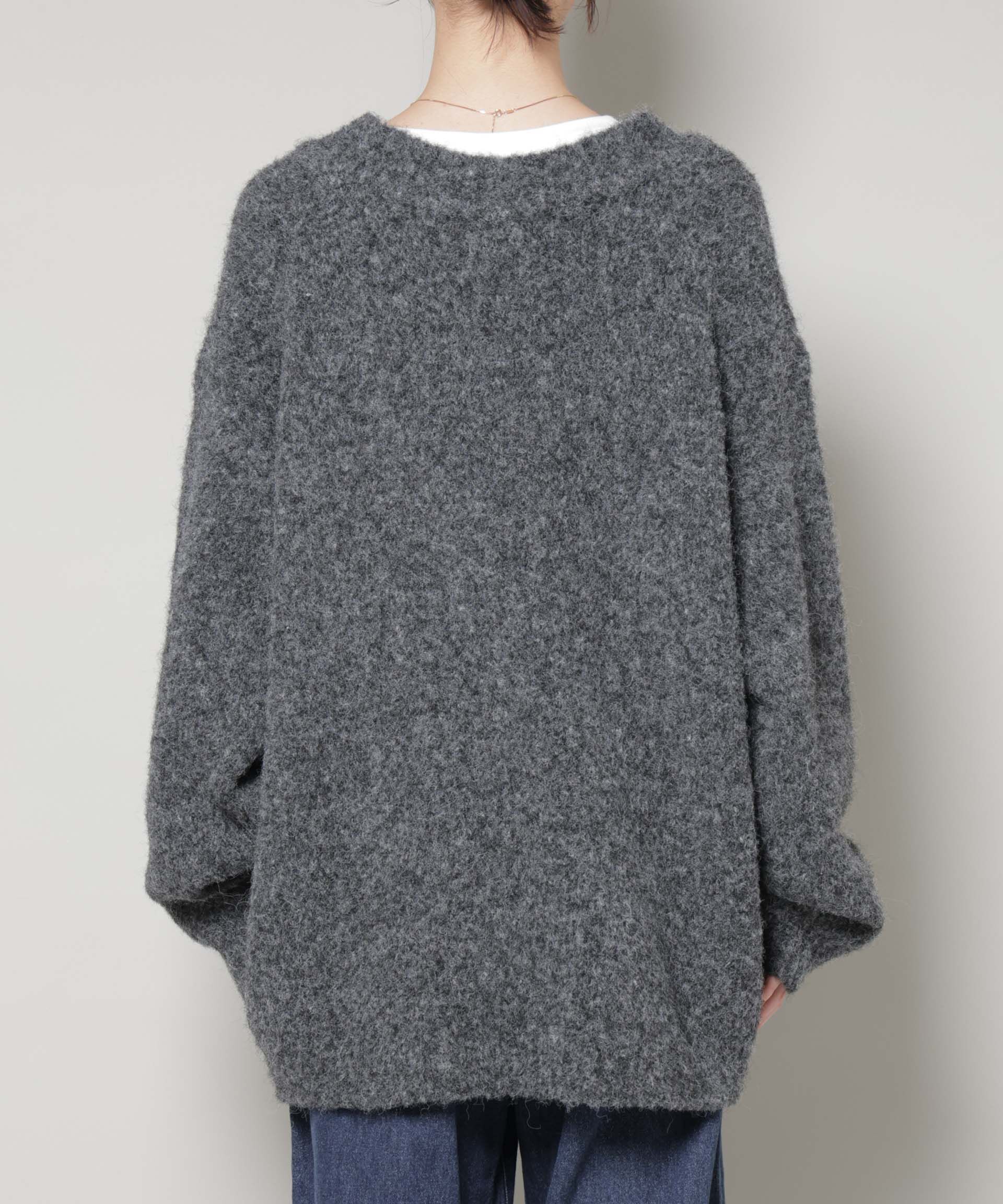 nano･universe「深Vネックオーバーニットプルオーバー」|ニット・セーター|