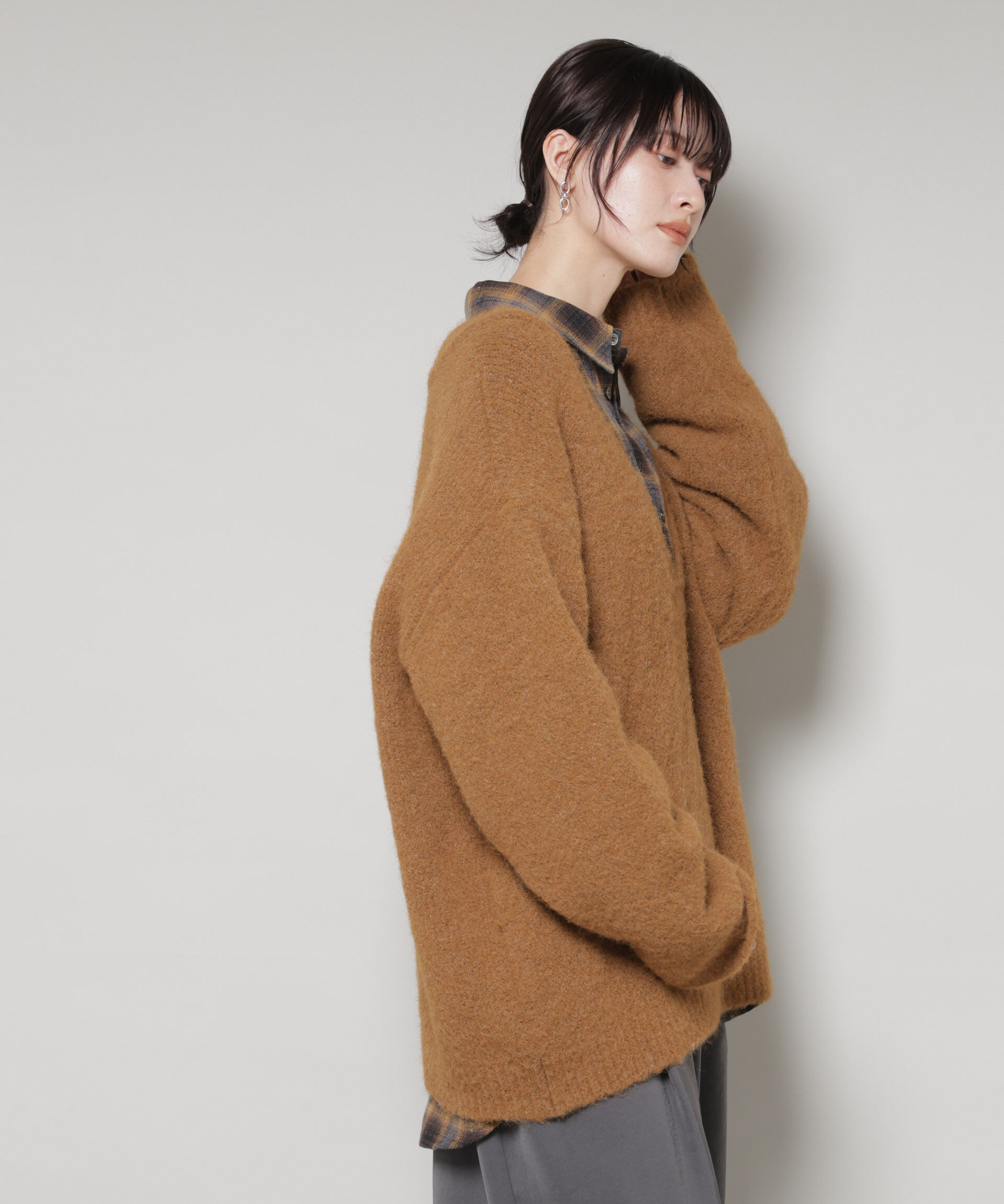 nano･universe「深Vネックオーバーニットプルオーバー」|ニット・セーター|