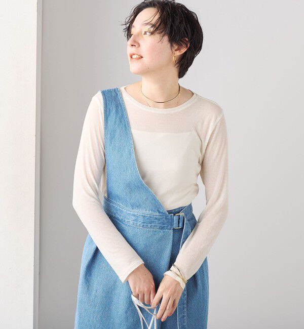 Rie Miller「【RM denim】ワンショルダーデニムジャンパースカート」|ワンピース|