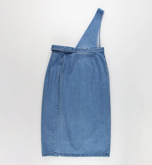 Rie Miller「【RM denim】ワンショルダーデニムジャンパースカート」|ワンピース|