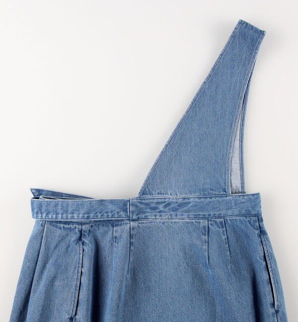 Rie Miller「【RM denim】ワンショルダーデニムジャンパースカート」|ワンピース|