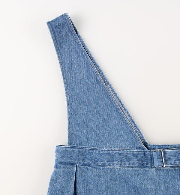 Rie Miller「【RM denim】ワンショルダーデニムジャンパースカート」|ワンピース|