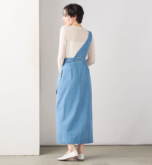Rie Miller「【RM denim】ワンショルダーデニムジャンパースカート」|ワンピース|