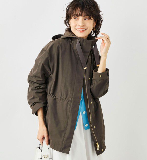 NOLLEY'S「【WEB限定カラー】ウォッシャブル2WAY撥水フーテッドブルゾン」|ブルゾン・スタジャン|チャコールグレー