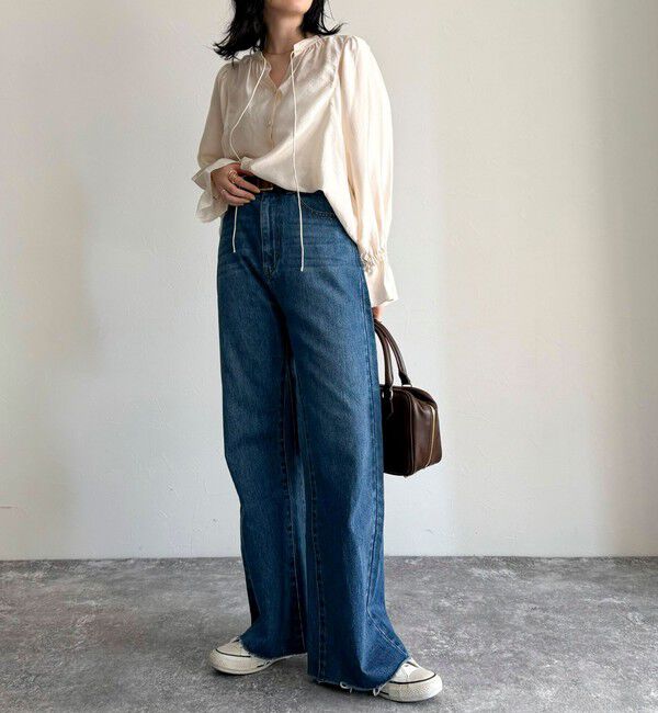 fredy emue「シャイニーシアー2WAYギャザーブラウス」|シャツ・ブラウス|