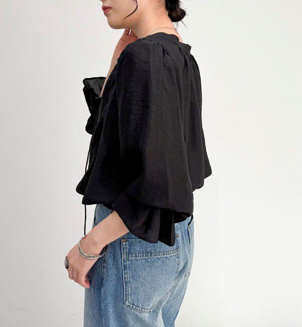 fredy emue「シャイニーシアー2WAYギャザーブラウス」|シャツ・ブラウス|