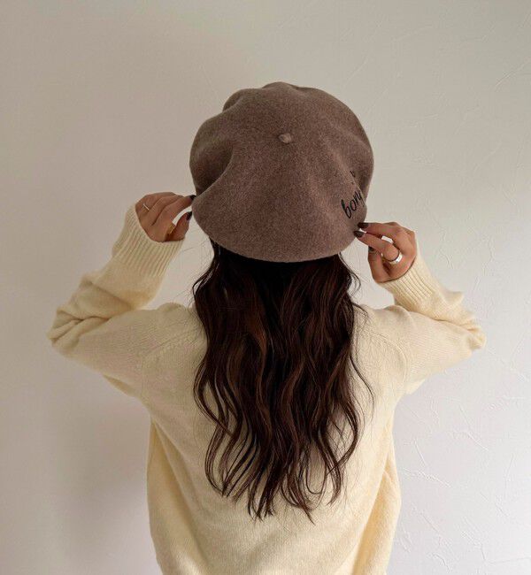 fredy emue「【Benelli Montacone/ベネリ モンタコーネ】ロゴ刺しゅうウールベレー」|ハンチング・ベレー帽|ブラウン