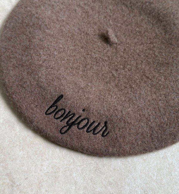 fredy emue「【Benelli Montacone/ベネリ モンタコーネ】ロゴ刺しゅうウールベレー」|ハンチング・ベレー帽|