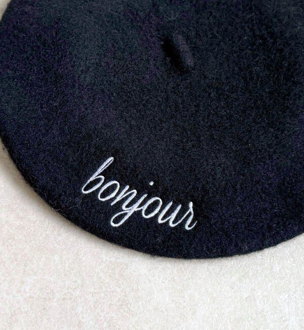 fredy emue「【Benelli Montacone/ベネリ モンタコーネ】ロゴ刺しゅうウールベレー」|ハンチング・ベレー帽|