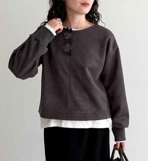 fredy emue「フェイクスエードダンボールプルオーバー」|Tシャツ・カットソー|