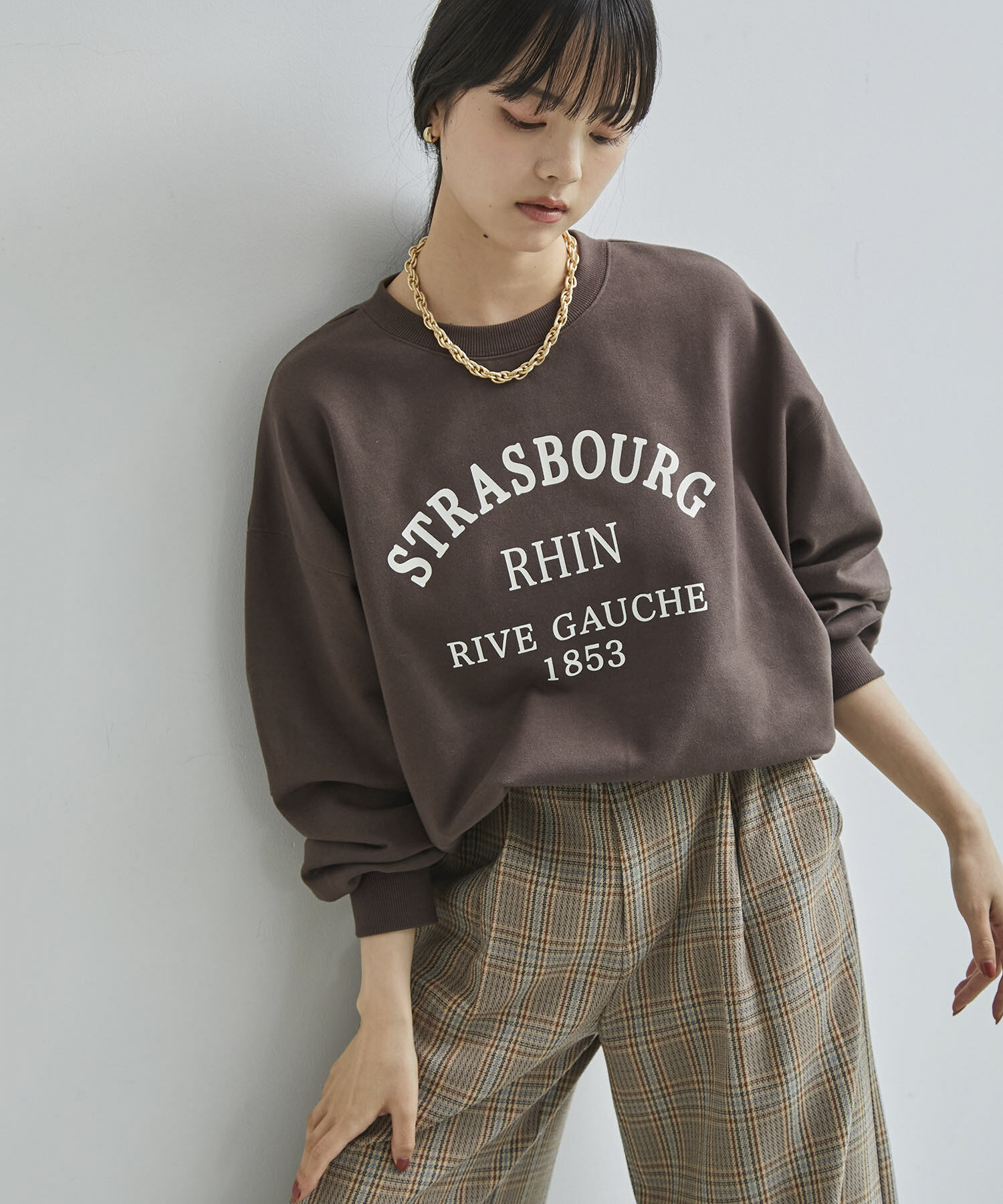 VIS「【新色追加】【選べる4色】裏毛スウェットプルオーバー」|スウェット・ジャージ|ダークブラウン系(21)