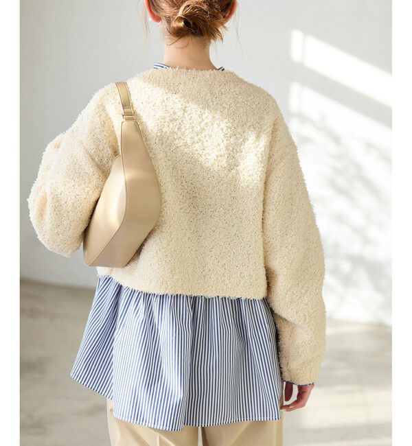 Rope&rsquo;Picnic「スパンコール混リボンヤーンニットプルオーバー」|ニット・セーター|