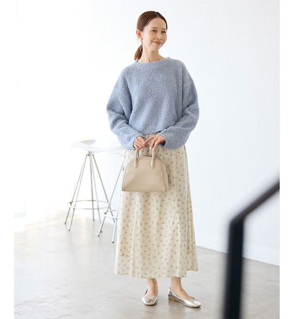 Rope&rsquo;Picnic「スパンコール混リボンヤーンニットプルオーバー」|ニット・セーター|