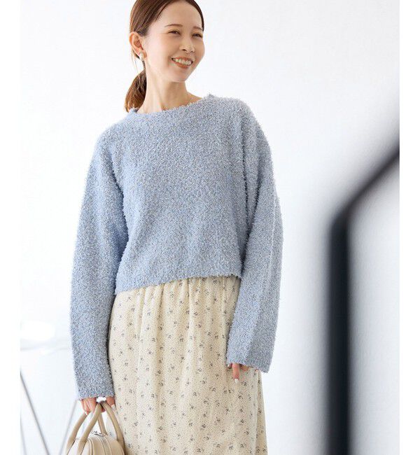 Rope&rsquo;Picnic「スパンコール混リボンヤーンニットプルオーバー」|ニット・セーター|
