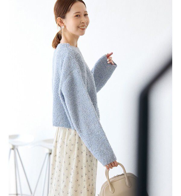 Rope&rsquo;Picnic「スパンコール混リボンヤーンニットプルオーバー」|ニット・セーター|