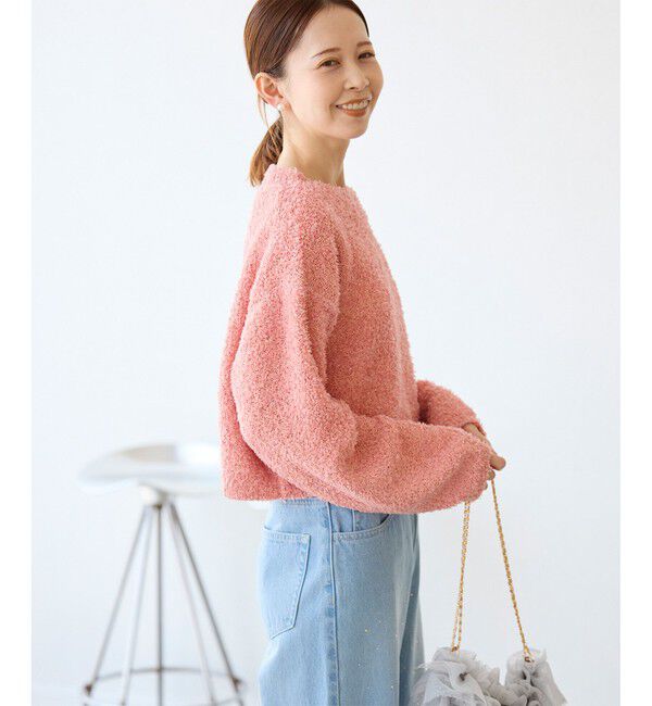 Rope&rsquo;Picnic「スパンコール混リボンヤーンニットプルオーバー」|ニット・セーター|