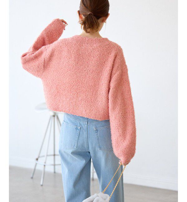 Rope&rsquo;Picnic「スパンコール混リボンヤーンニットプルオーバー」|ニット・セーター|