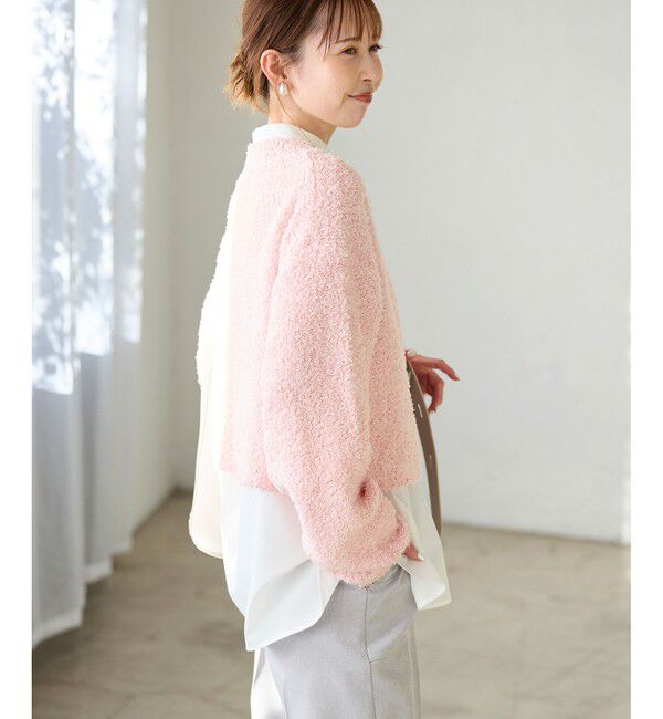 Rope&rsquo;Picnic「スパンコール混リボンヤーンニットプルオーバー」|ニット・セーター|