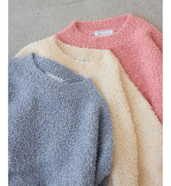 Rope&rsquo;Picnic「スパンコール混リボンヤーンニットプルオーバー」|ニット・セーター|