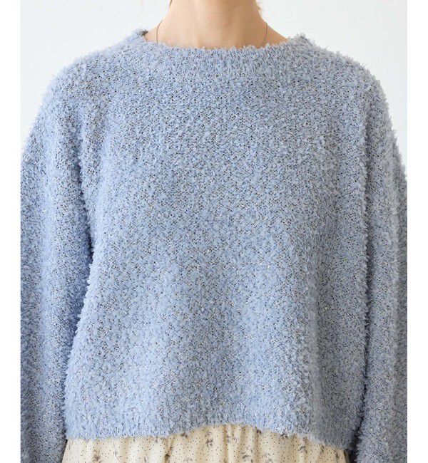 Rope&rsquo;Picnic「スパンコール混リボンヤーンニットプルオーバー」|ニット・セーター|