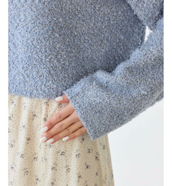 Rope&rsquo;Picnic「スパンコール混リボンヤーンニットプルオーバー」|ニット・セーター|